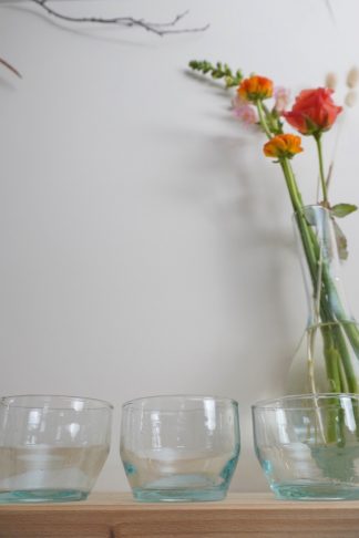 Glazen drinkglazen gerecycled glas