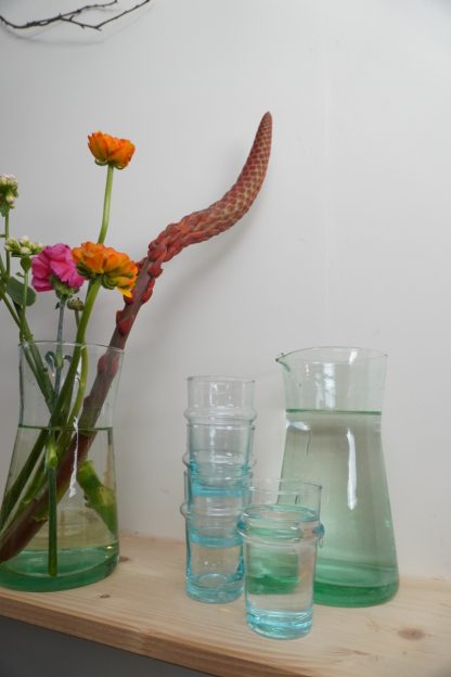 Glazen vazen van gerecycled glas