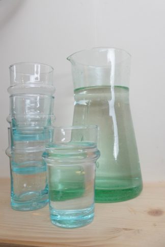 Set glazen karaf met drinkglazen